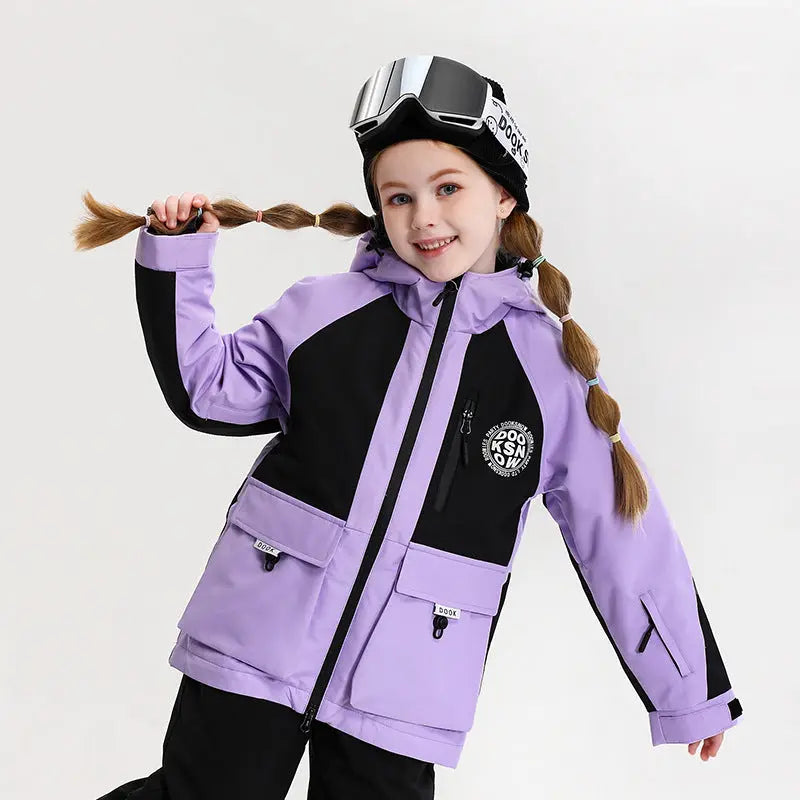 Kids Warm Ski Jacket Coat for Winter Solid Color Snow Wear（复制） 