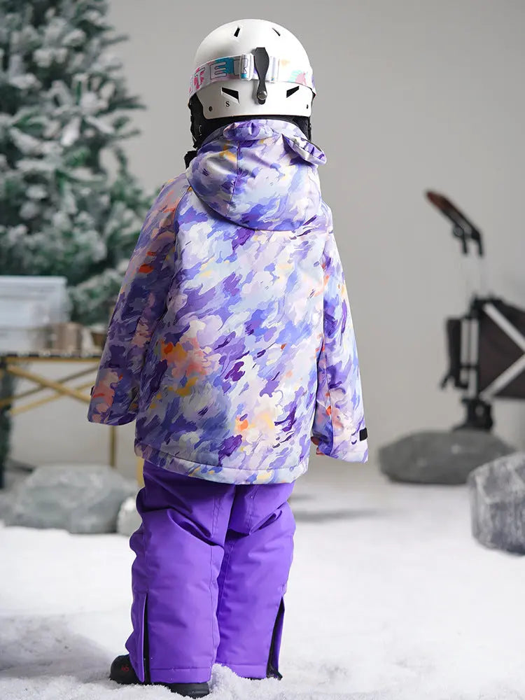 Children's Ski Bibs Patchwork Adjustable Snowboarding Pants（复制） 