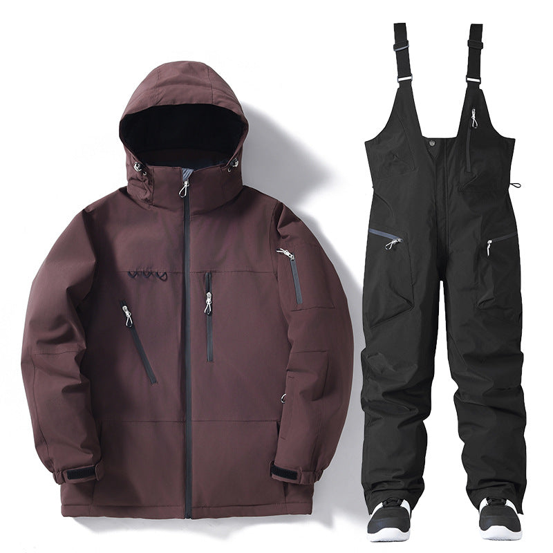 Hotian Women Ski Set Cargo Jacket & Bibs Pants（复制） 