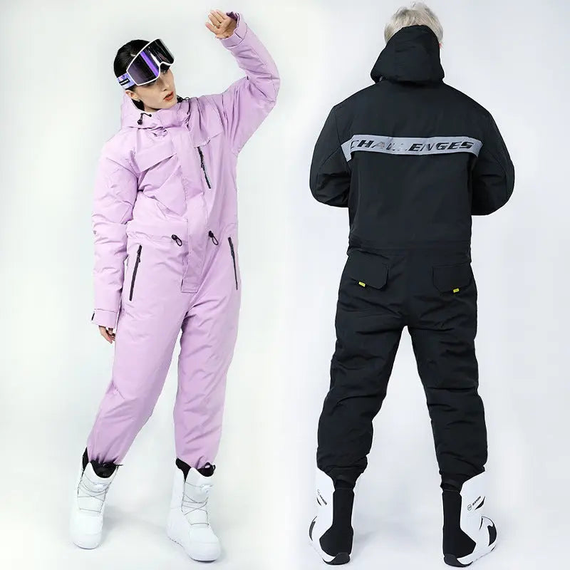 Outdoor Hooded Ski Jumpsuits Coveralls One Piece Ski Suits（复制） 