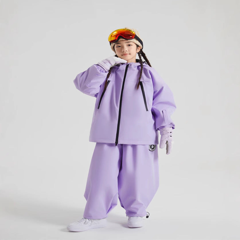 Kids Rabbit Ears Hooded Snow Suits 