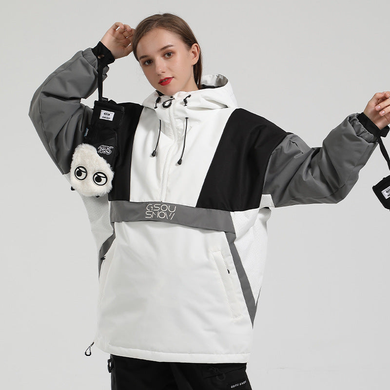 Hotian Reflective Stripe Men Insulated Anorak Jacket 