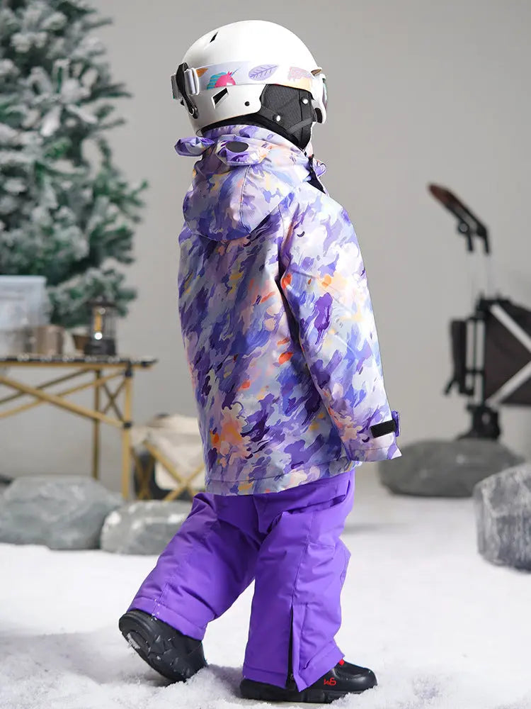 Children's Ski Bibs Patchwork Adjustable Snowboarding Pants（复制） 