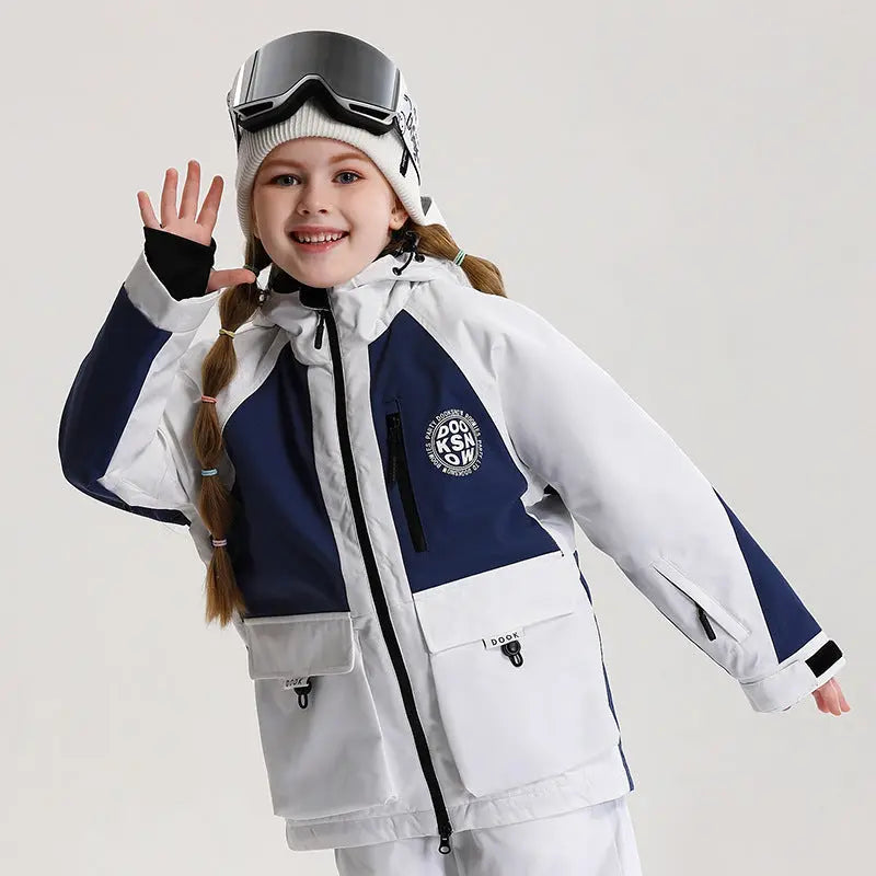 Kids Warm Ski Jacket Coat for Winter Solid Color Snow Wear（复制） 