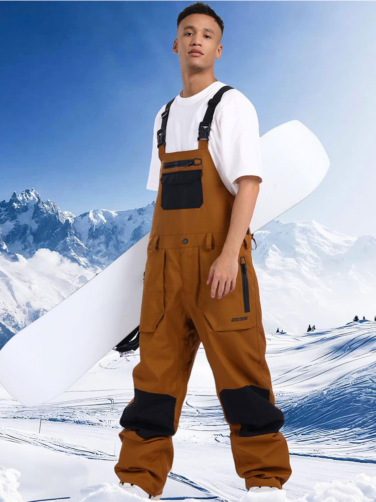 2025 Winter Men Ski & Snowboard Bibs Pants 