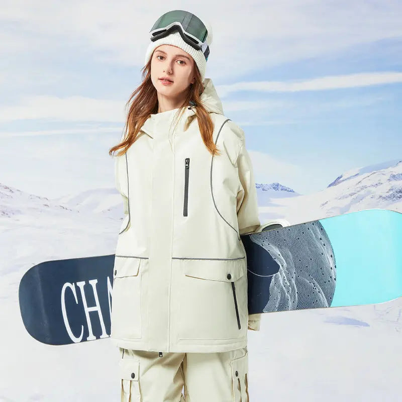 Zipper Ski Jacket Women's Winter Colorblock Snowboard Jacket（复制） 