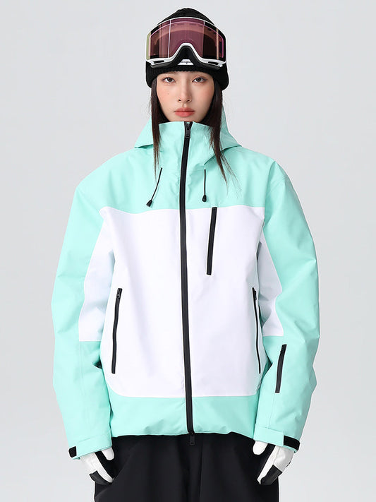 Women's Searipe Retro Vibe Color Block Baggy Snow Jacket 