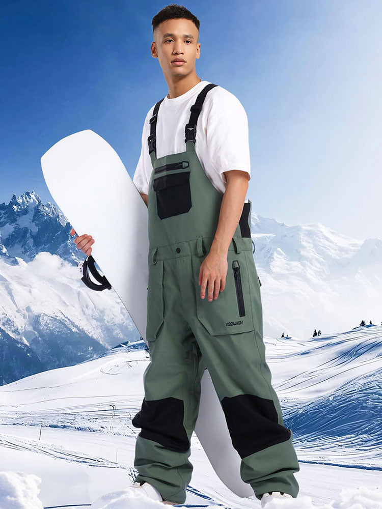 2025 Winter Men Ski & Snowboard Bibs Pants 