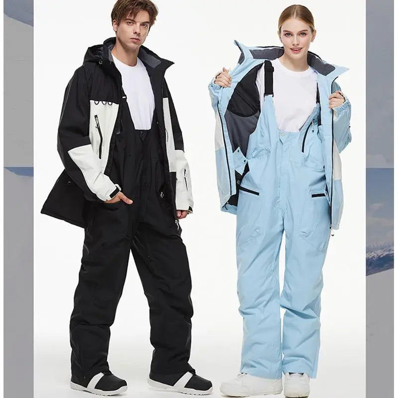 2025 Winter One-piece Ski Snow Bibs Pants for Adult 