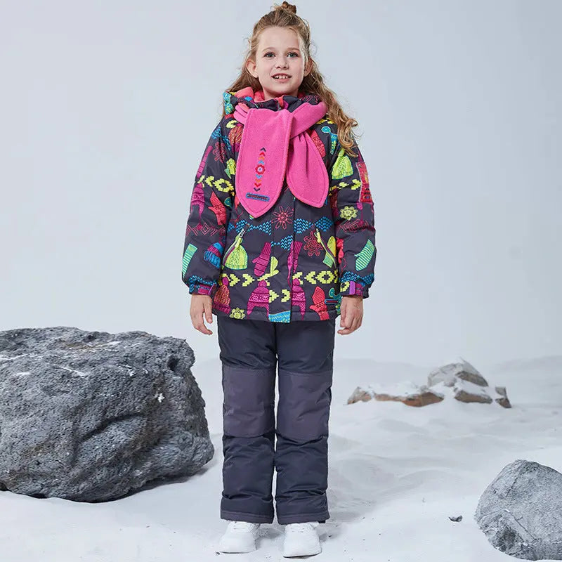 2025 Winter Outdoor Snow Jacket & Bibs Pants for Children HOTIANSNOW