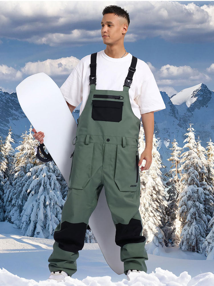 2025 Winter Men Ski & Snowboard Bibs Pants 