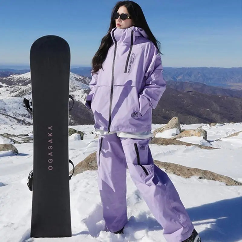 Women Insulated Snowboarding Jacket & Pants Set Hiking Snow Suits（复制） 