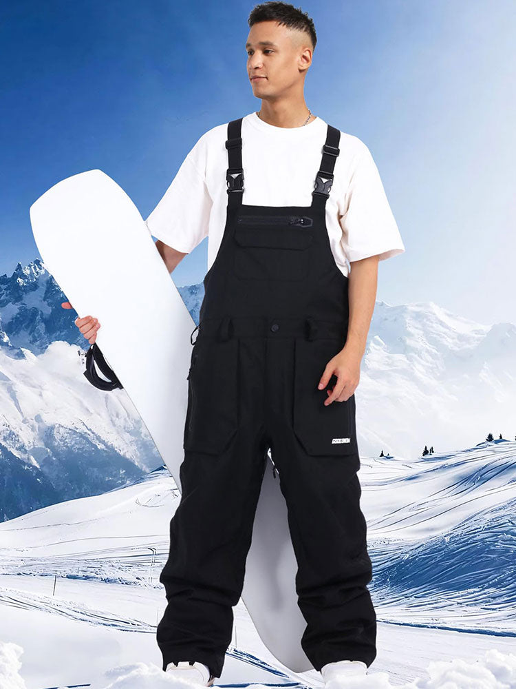 2025 Winter Men Ski & Snowboard Bibs Pants 