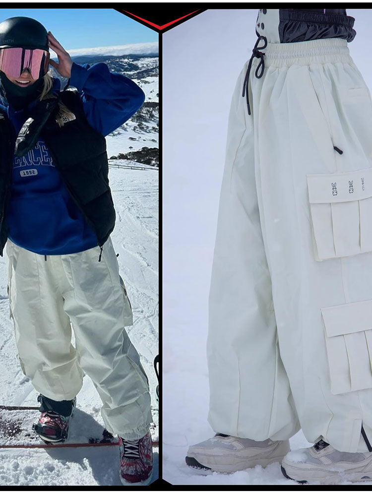 Stylish Cargo Baggy Snowboard Pants Couple Style 