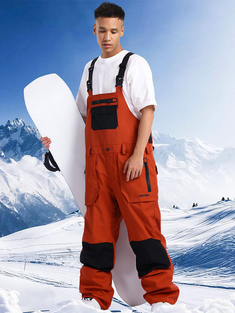 2025 Winter Men Ski & Snowboard Bibs Pants 