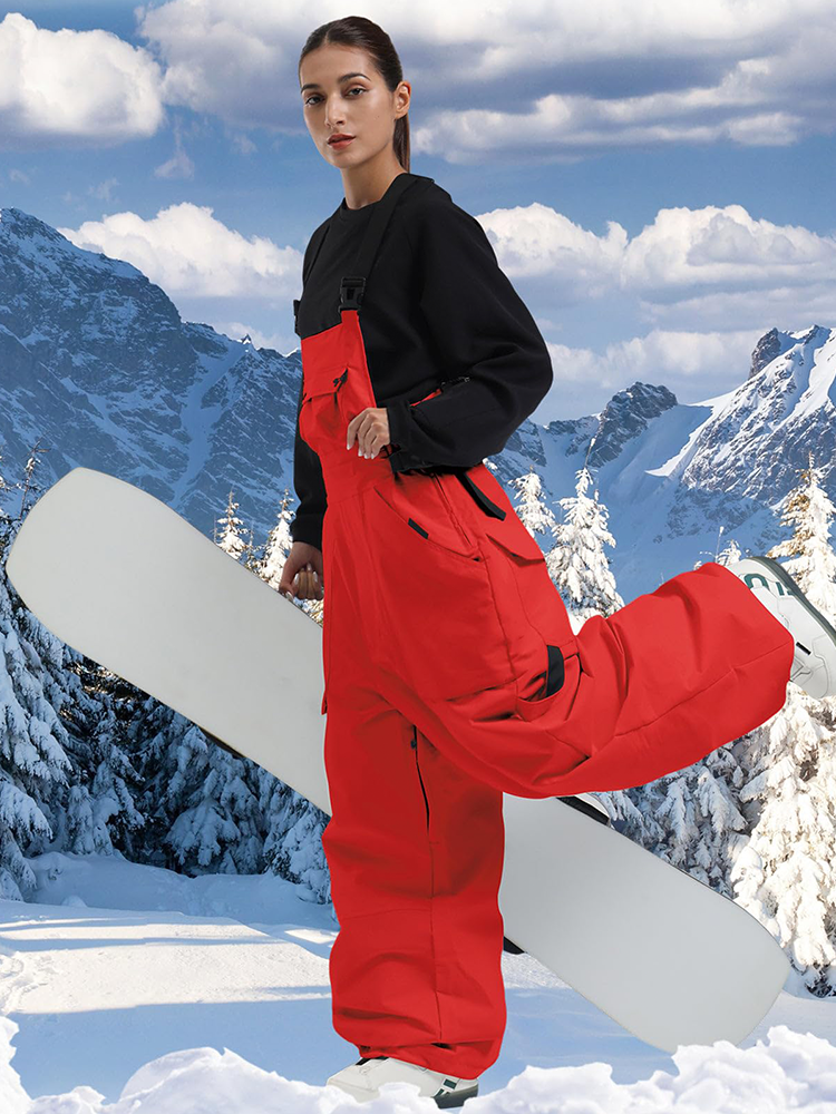 Men Unique Baggy Snowboard Bibs Trousers One-piece Ski Overalls Pants（复制） 