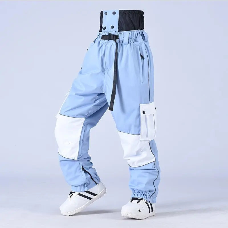 Adult Baggy Snowboard Trousers Insulated Cargo Ski Pants 