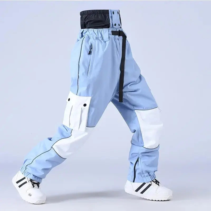 Adult Baggy Snowboard Trousers Insulated Cargo Ski Pants 