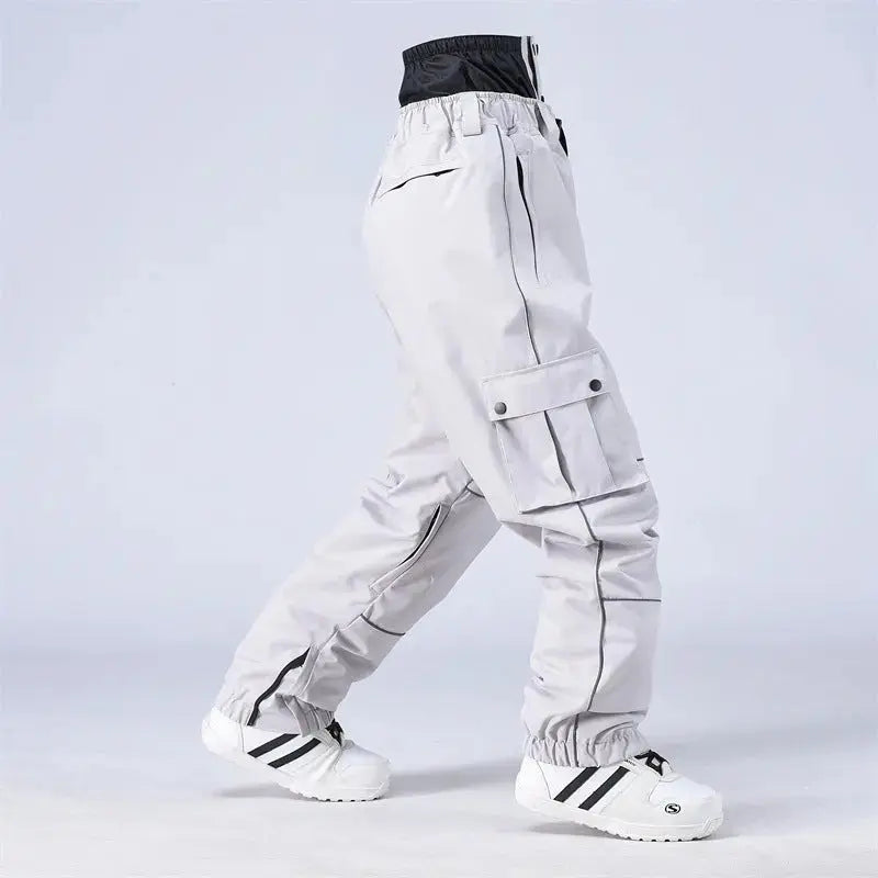 Adult Baggy Snowboard Trousers Insulated Cargo Ski Pants 