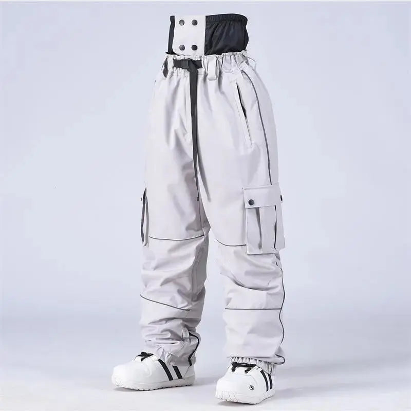 Adult Baggy Snowboard Trousers Insulated Cargo Ski Pants 