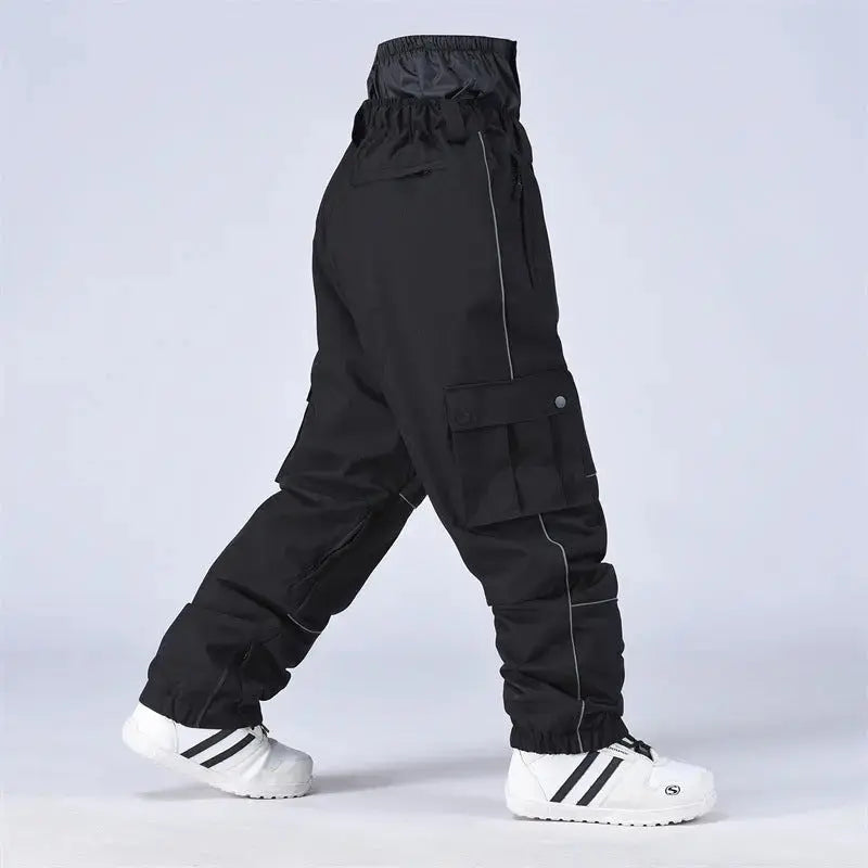 Adult Baggy Snowboard Trousers Insulated Cargo Ski Pants 