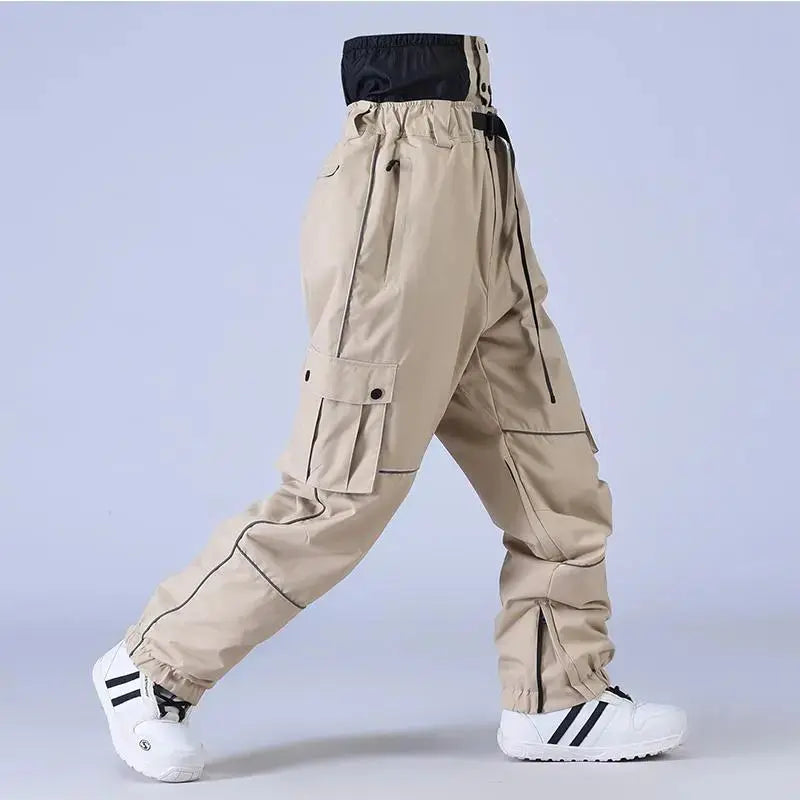 Adult Baggy Snowboard Trousers Insulated Cargo Ski Pants 