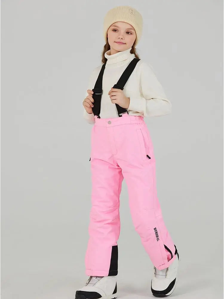 Kids Loose Fit Snow & Ski Pants Removable Shoulder Strap（复制） 