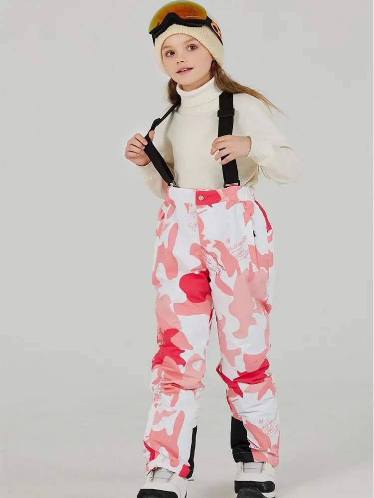 Kids Loose Fit Snow & Ski Pants Removable Shoulder Strap（复制） 