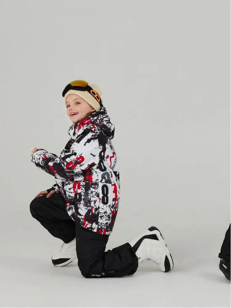 Boys Winter Snowboarding Jackets & Pants Printed Snowear（复制） 