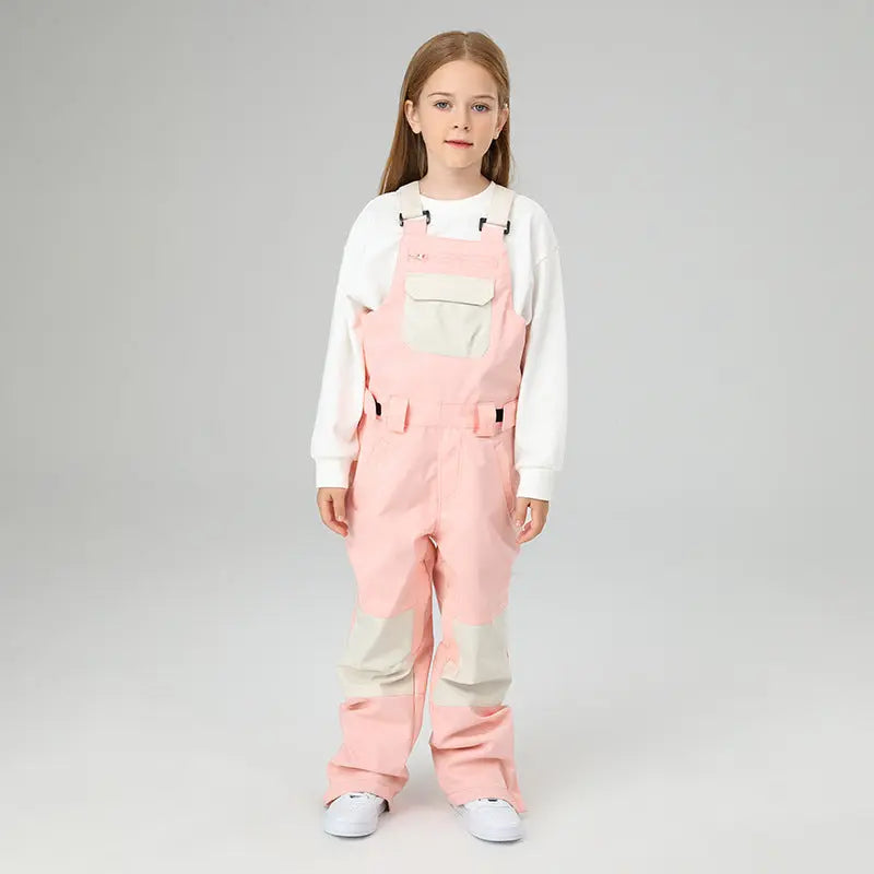 Boys Colorblock Ski Overall Bib Pants HOTIAN