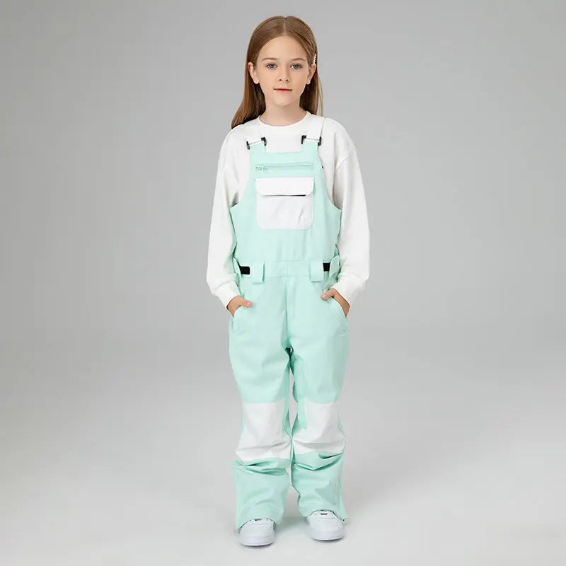 Boys Colorblock Ski Overall Bib Pants HOTIAN