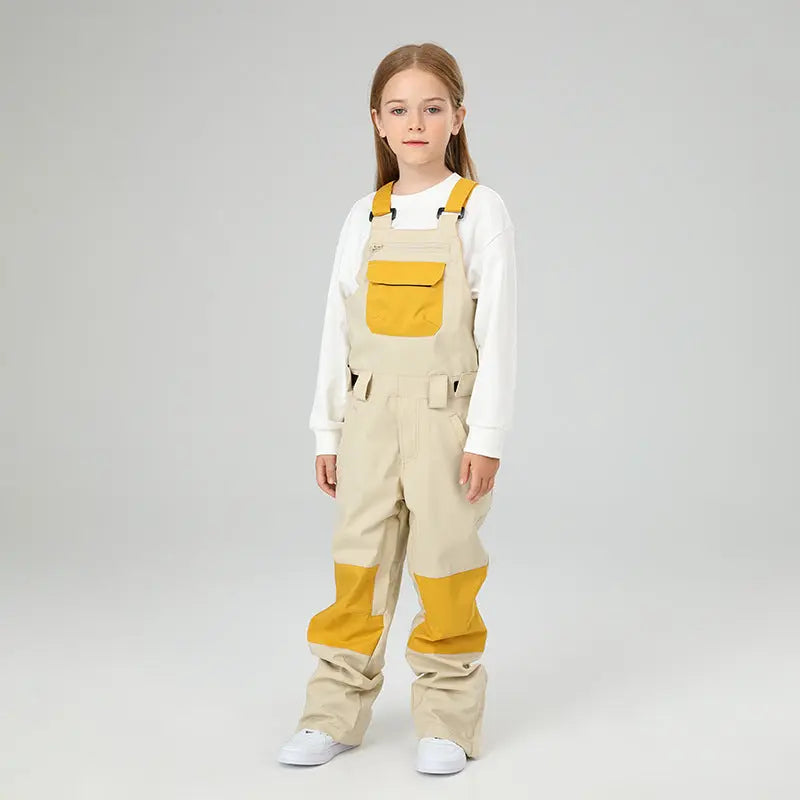 Boys Colorblock Ski Overall Bib Pants HOTIAN