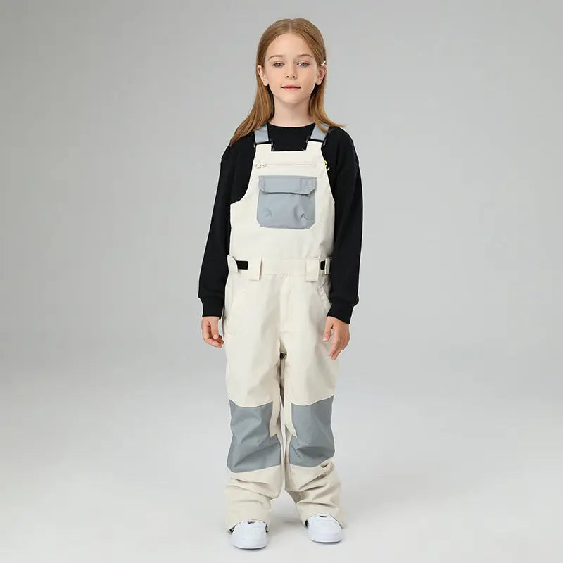 Boys Colorblock Ski Overall Bib Pants HOTIAN