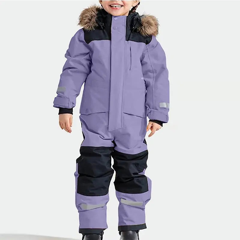 Kids Winter Snow Suits One Piece Warm Overalls（复制） 