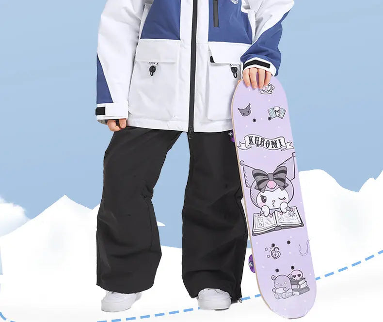 Children Insulated Ski Jacket & Bibs Baggy Snowsuits HOTIANSNOW