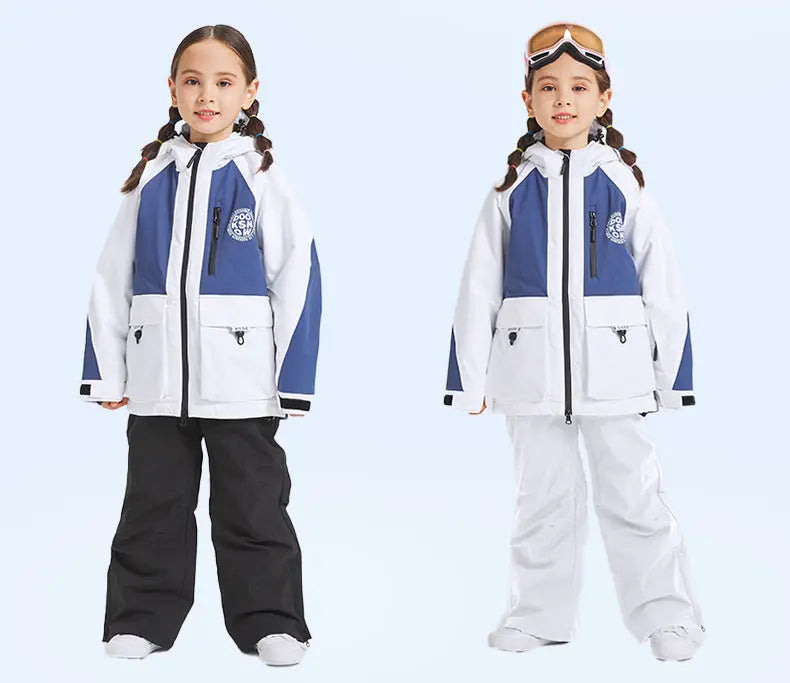 Children Insulated Ski Jacket & Bibs Baggy Snowsuits HOTIANSNOW