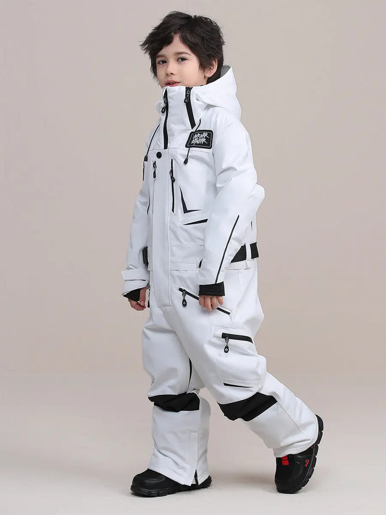 Children One-Piece Ski Suit Girl Boy Outdoor Snow Jumpsuits HOTIANSNOW