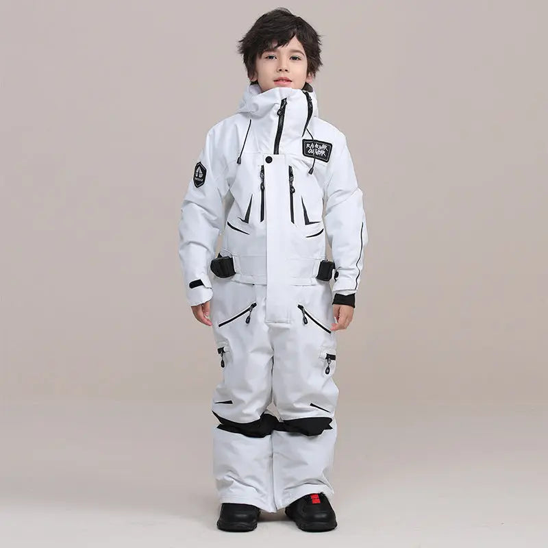 Children One-Piece Ski Suit Girl Boy Outdoor Snow Jumpsuits HOTIANSNOW