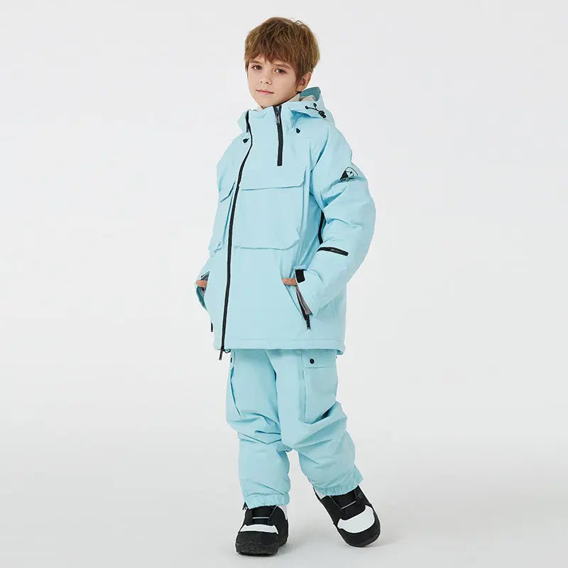 Children Outdoor Thick Ski & Snowboard Jackets Pants Set HOTIANSNOW