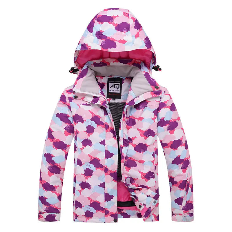 Children Printed Insulated Skiing Jackets & Trousers Suits HOTIANSNOW