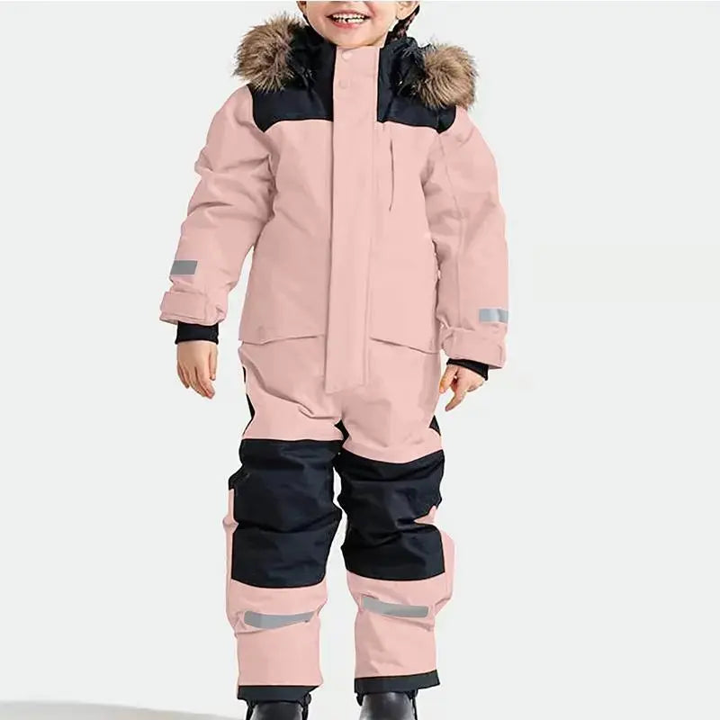 Kids Winter Snow Suits One Piece Warm Overalls（复制） 