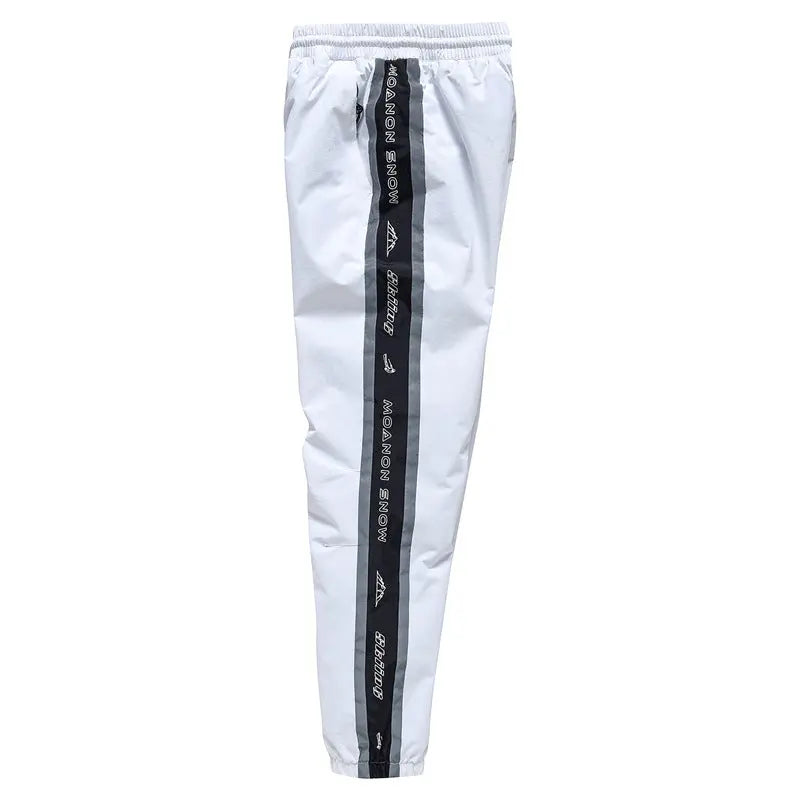 Classical Black & White Snow Pants Reflective Warm Winter Trousers HOTIANSNOW