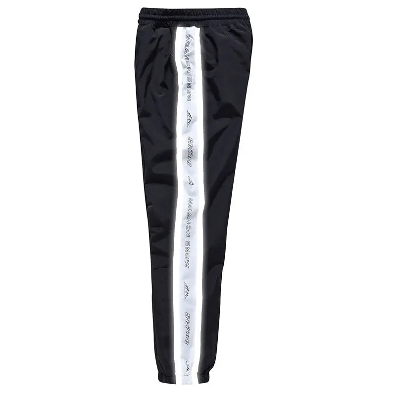 Classical Black & White Snow Pants Reflective Warm Winter Trousers HOTIANSNOW