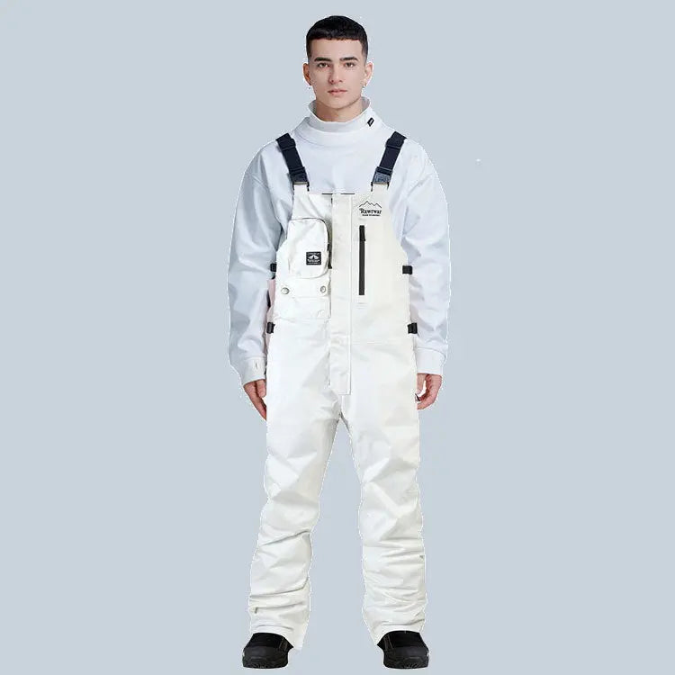 Classical Couple Style Snow Bibs Pants with Pockets HOTIANSNOW