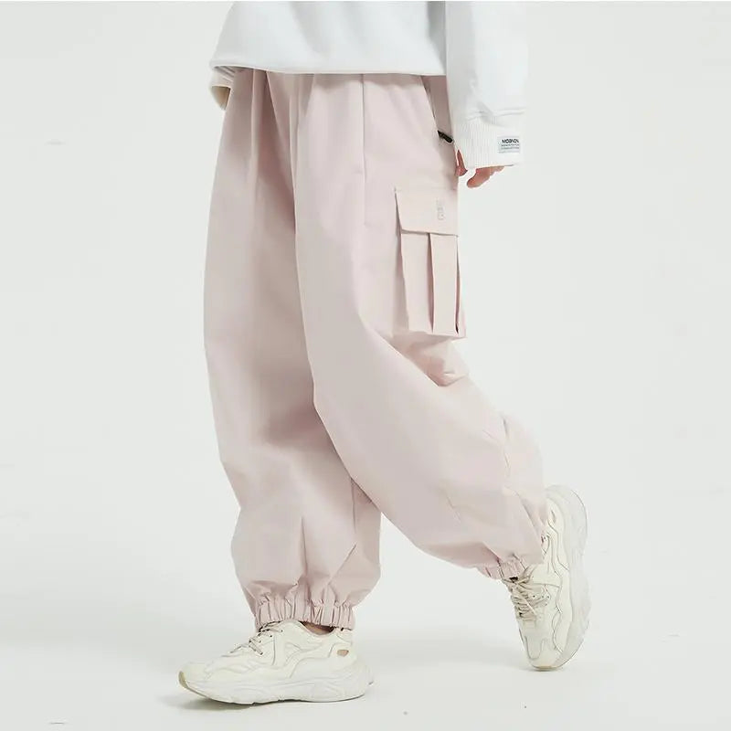 Couple Baggy Ski Snow Pants Oversized Outdoor Sports Trousers 