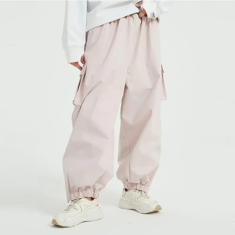 Couple Baggy Ski Snow Pants Oversized Outdoor Sports Trousers 