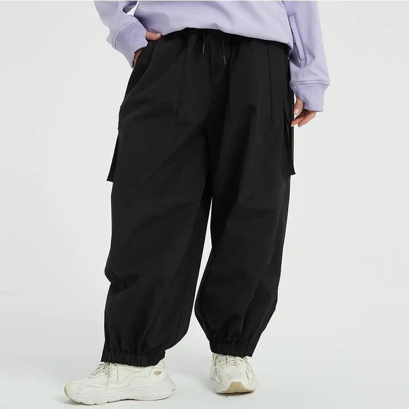 Couple Baggy Ski Snow Pants Oversized Outdoor Sports Trousers 