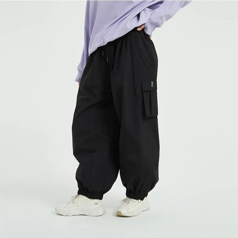 Couple Baggy Ski Snow Pants Oversized Outdoor Sports Trousers 