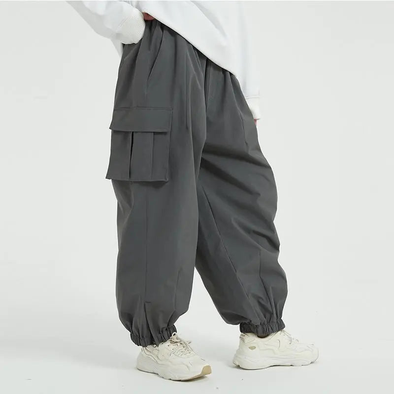 Couple Baggy Ski Snow Pants Oversized Outdoor Sports Trousers 