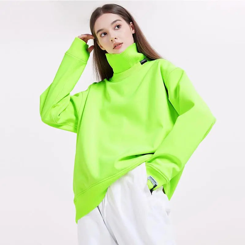 Couple High Collar Ski Pullovers HOTIANSNOW